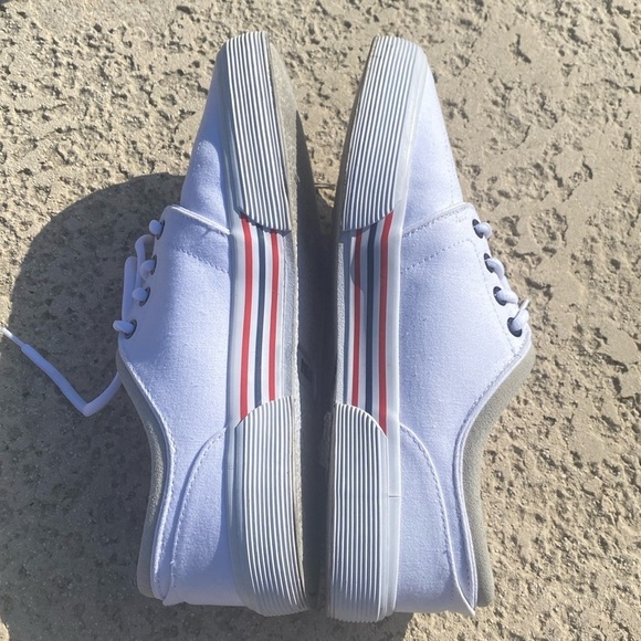 Polo Ralph Lauren canvas sneakers Faxon Low size 9D mens preppy streetwear - Picture 5 of 10